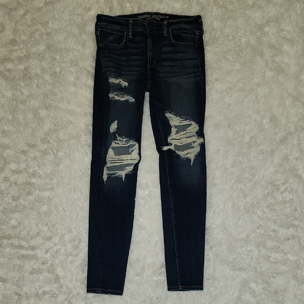 American Eagle Outfitters Women's Distressed Black Jeans